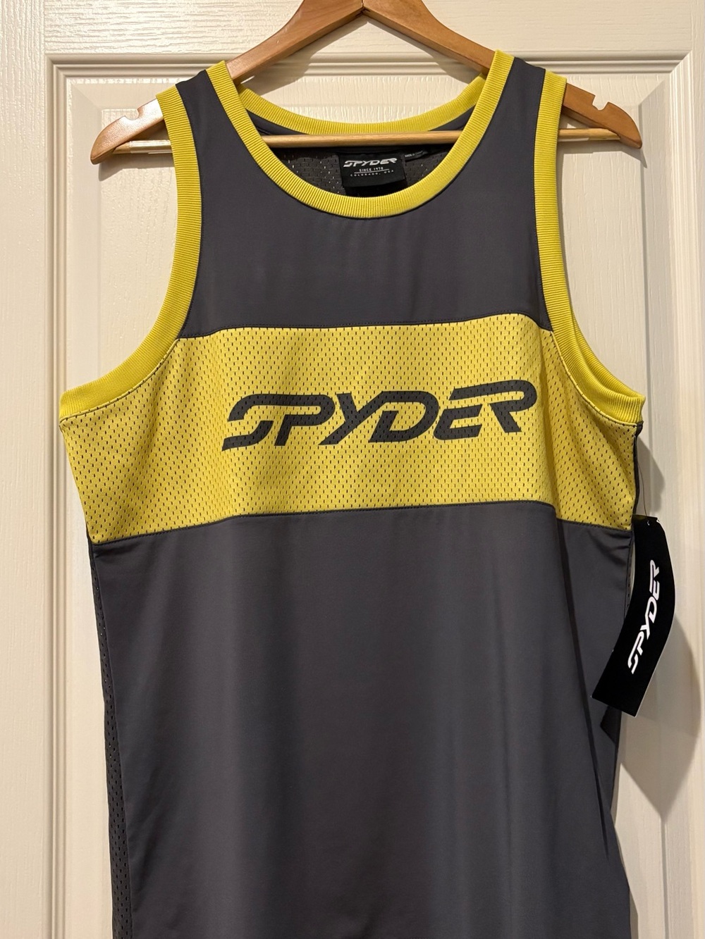 Spyder Men’s Yellow and Gray Performance Tank